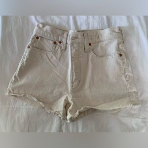 Madewell Ivory Cream Perfect Jean Short